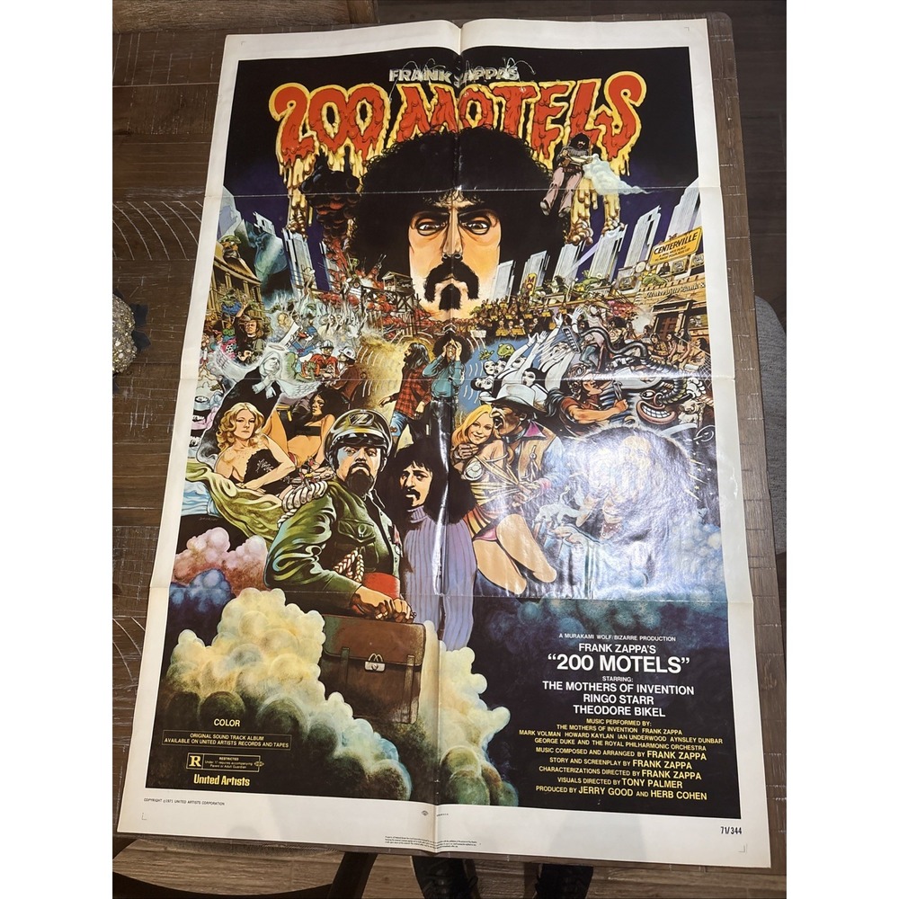 200 Motels 1971 Frank Zappa 27"x41" Original One Sheet Movie Poster 71/344
